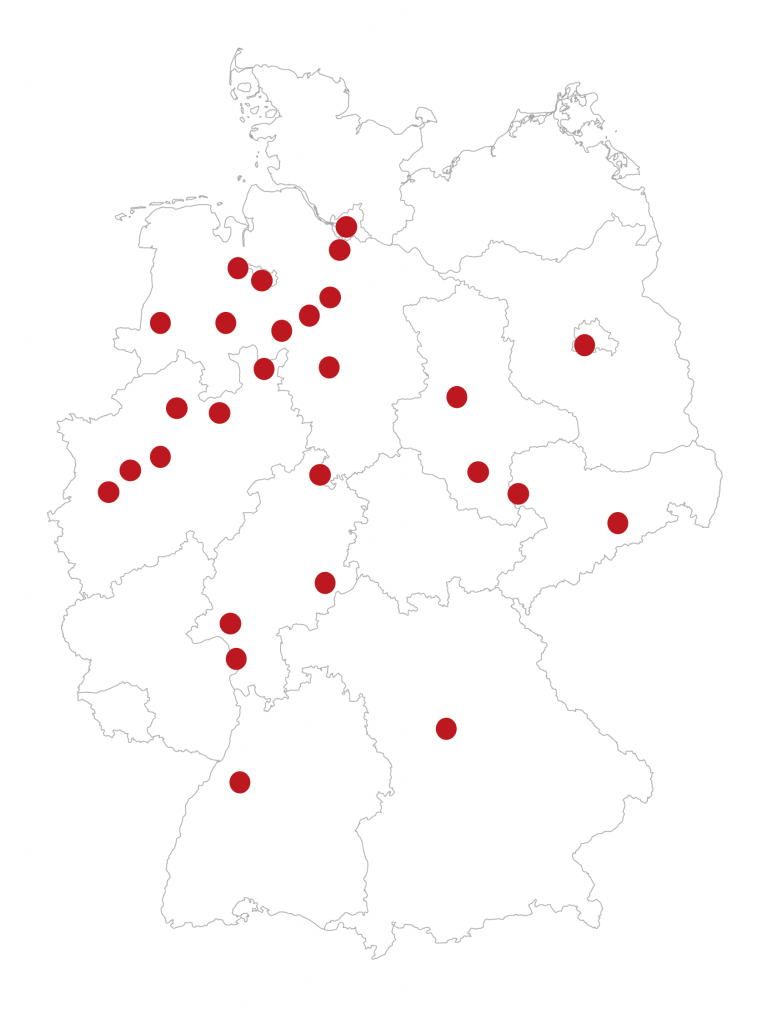 ABT Deutschlandkarte Regionen Einsatzorte Referenzen